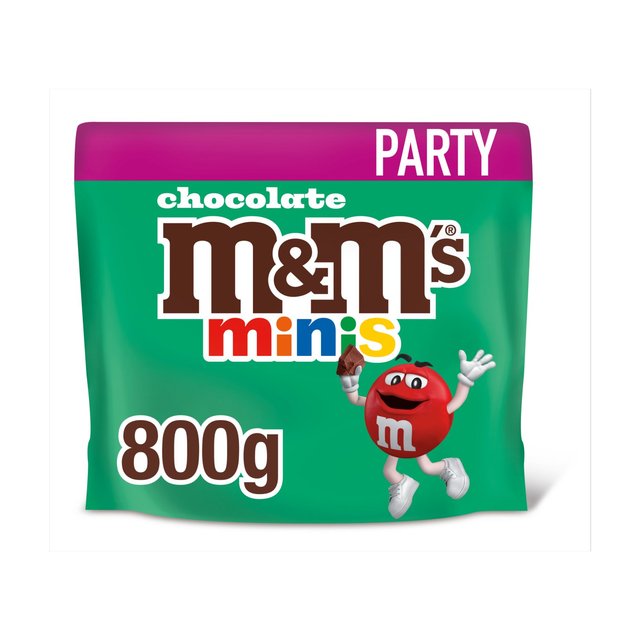 M&M's Minis Milk Chocolate Party Mix Bulk Snack Bag 800g Botiga