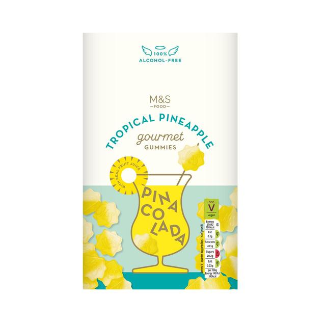 M&S Tropical Pineapple Pina Colada Gourmet Gummies 140g Botiga