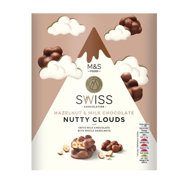 M&S Swiss Hazelnut & Milk Chocolate Nutty Clouds 140g Botiga