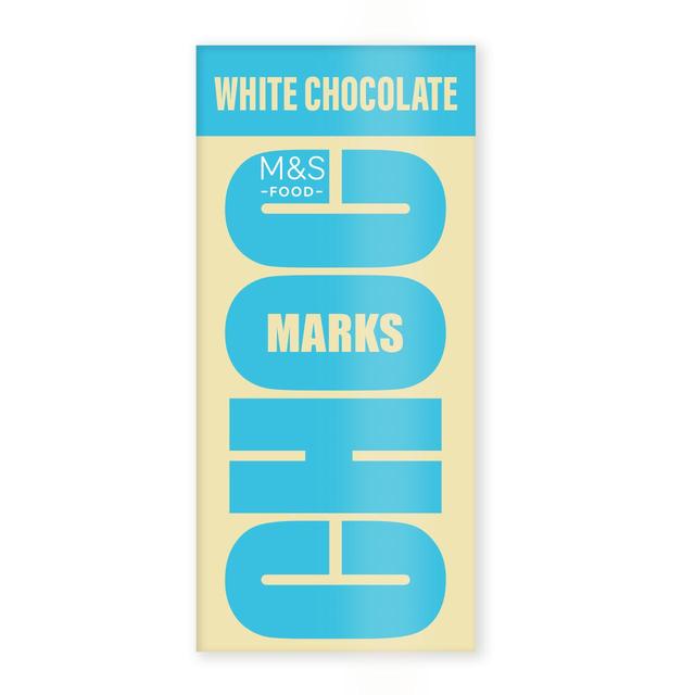 M&S Choc Marks White Chocolate Bar 180g Botiga