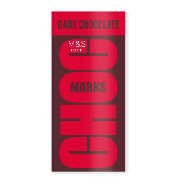 M&S Choc Marks Dark Chocolate Bar 180g Botiga