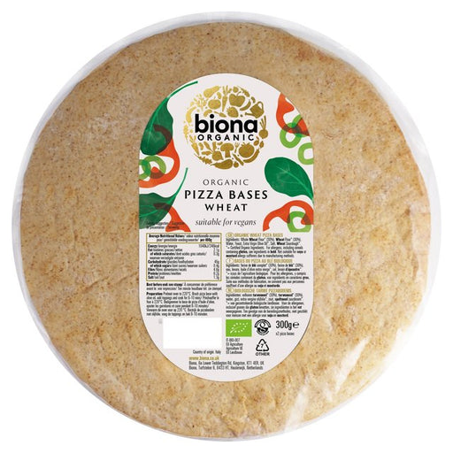 Biona Organic 2 Wholewheat Pizza Bases 300g Botiga