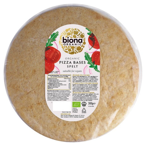 Biona Organic 2 Whole Spelt Pizza Bases 300g Botiga