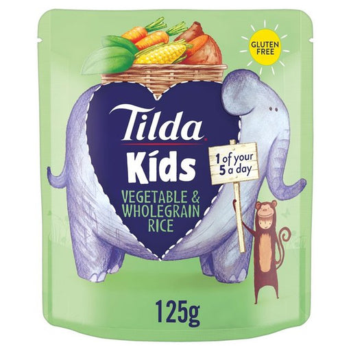 Tilda Kids Vegetable & Wholegrain Rice 125g Botiga