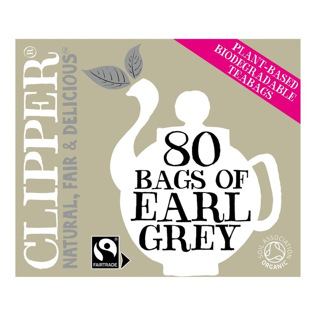 Clipper Fairtrade Organic Earl Grey Tea Bags 80 per pack Botiga