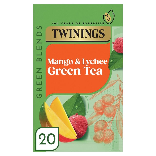 Twinings Mango & Lychee Green Tea 20 per pack Botiga