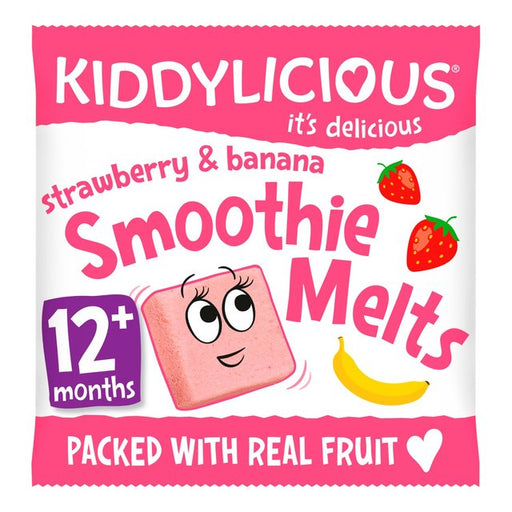 Kiddylicious Strawberry & Banana Smoothie Melts Baby Snacks 6g Botiga