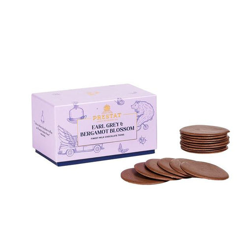 Prestat Milk Chocolate Earl Grey Tea Wafer Thin 200g Botiga