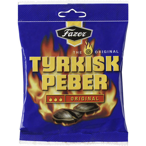 Fazer Tyrkisk Peber Original Hot Salmiak & Pepper Candy 120g Botiga