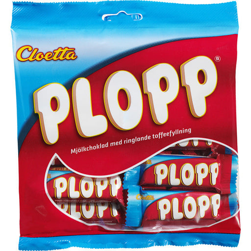 Cloetta Plopp 13 Milk Chocolate Bites with Soft Toffee Filling 158g Botiga