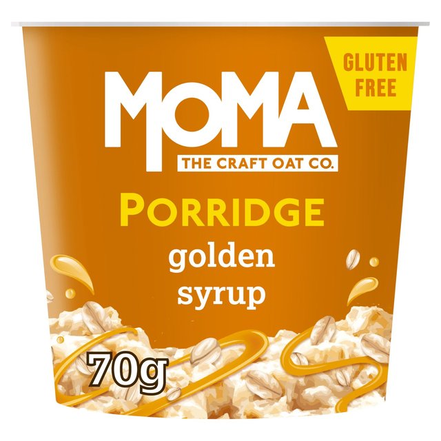 MOMA Golden Syrup Jumbo Oat Porridge Pot Gluten Free 70g Botiga