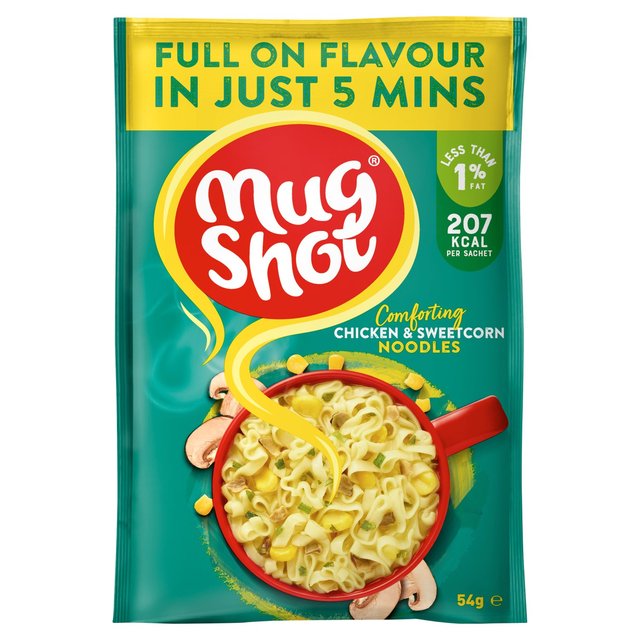 Mug Shot Chicken Noodles with Sweetcorn & Mushrooms 54g Botiga