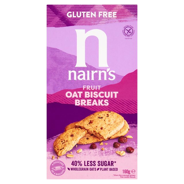 Nairn's Gluten Free Biscuit Breaks Oats & Fruit 160g Botiga