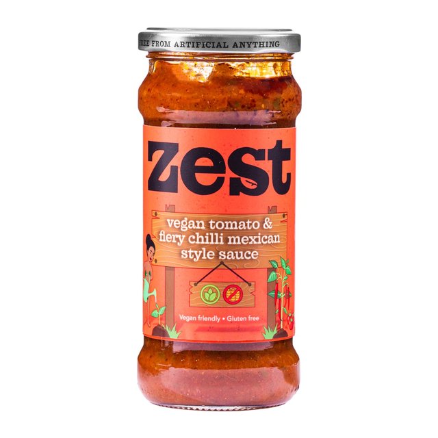 Zest Tomato & Fiery Chilli Pasta Sauce 340g Botiga