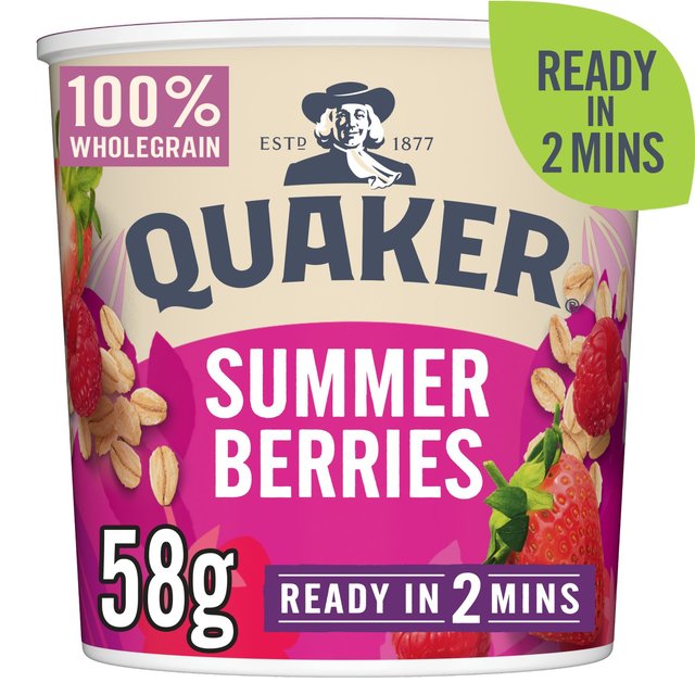 Quaker Oat So Simple Summer Berries Porridge Cereal Pot 58g Botiga